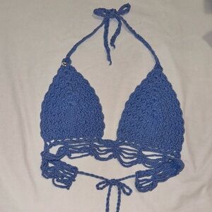 Blue Crocheted Women’s Bikini Top from Costa Rica